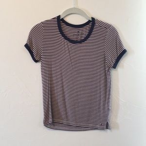Striped crop tee